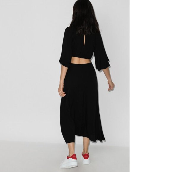 Reformation Benny Cutout Crepe Midi Dress - Picture 3 of 13